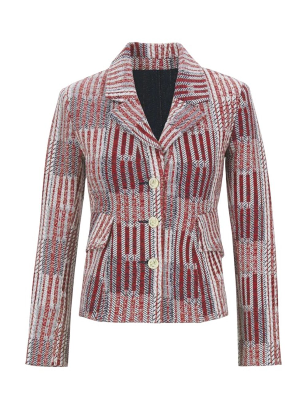 cabi Captain Blazer Style 6028 Red White Blue Nautical Knit Jacket M - Picture 2 of 13